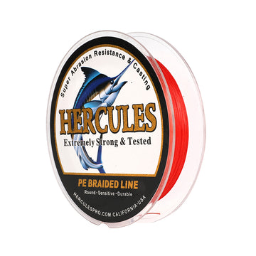 HERCULES 100M 109Yds Red 10lb-420lb PE Braid Fishing Line 12 Strands HERCULES